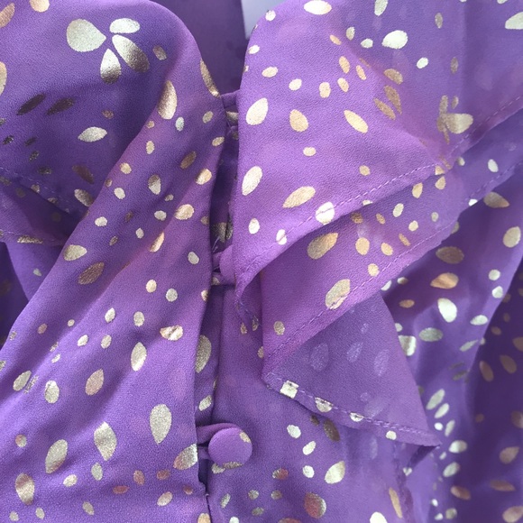 Purple and gold Anne Taylor LOFT Cami - Picture 3 of 5